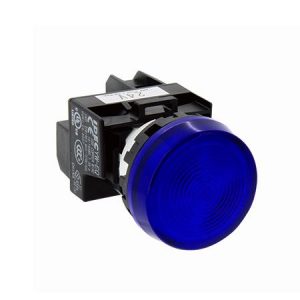 Đèn báo Idec phẳng, bóng Led, 24V AC/DC, Ø22, Xanh da trời, YW1P-1EQ4S